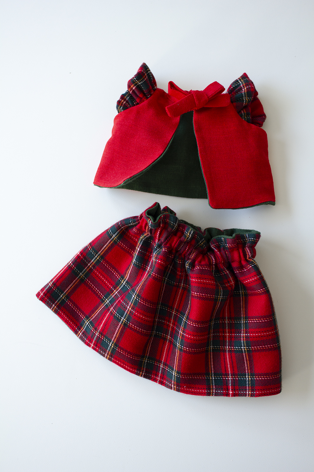 Obojstranné oblečenie pre Zvieratká ( Vianočný set )