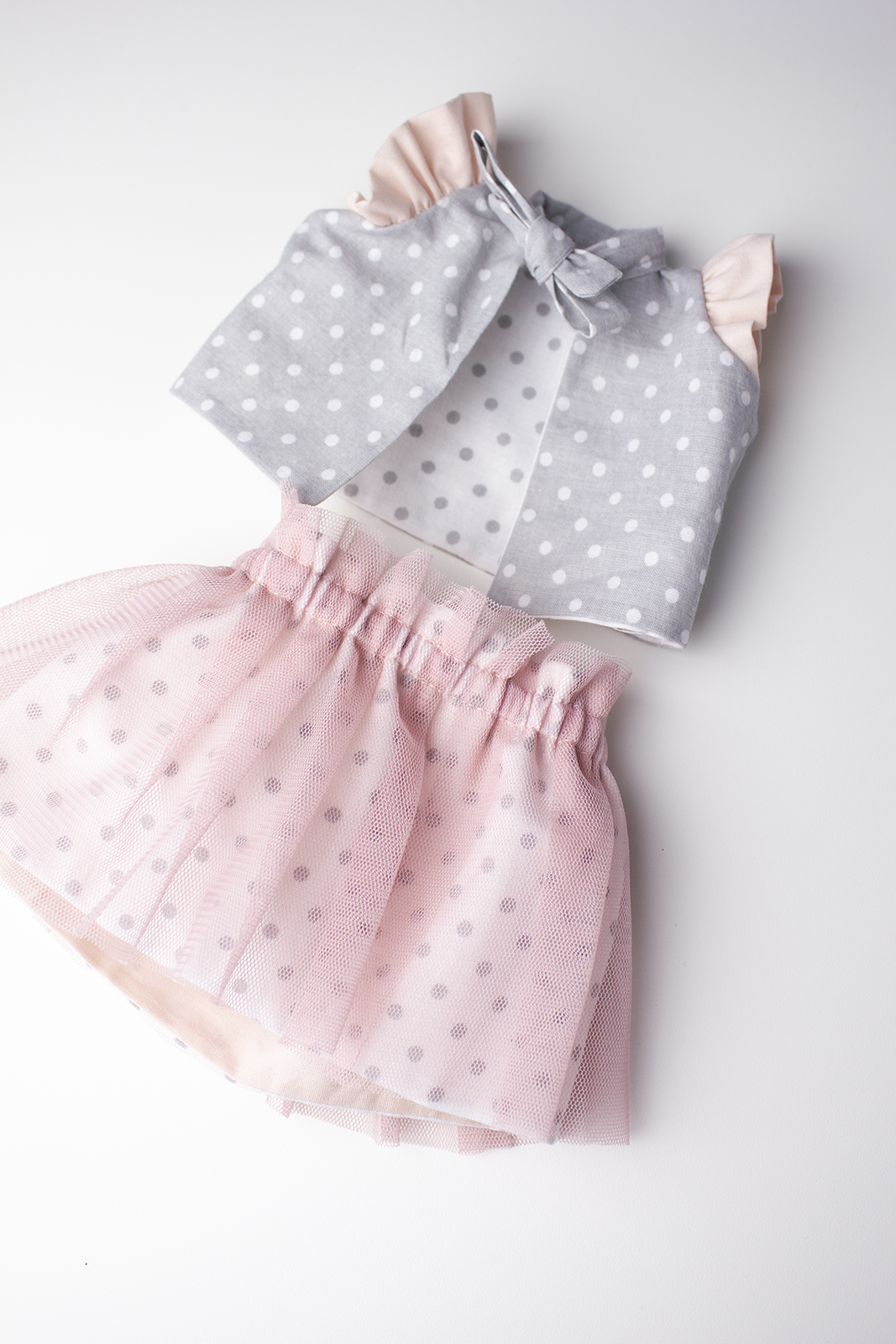 Obojstranné oblečenie pre Zvieratká ( ružová bodka )