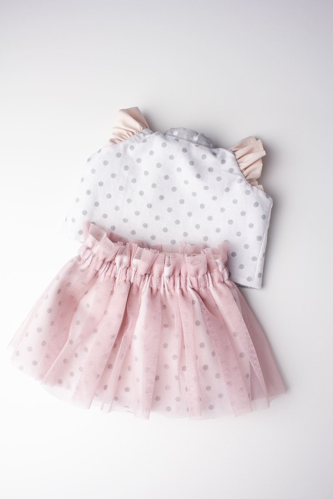 Obojstranné oblečenie pre Zvieratká ( ružová bodka )