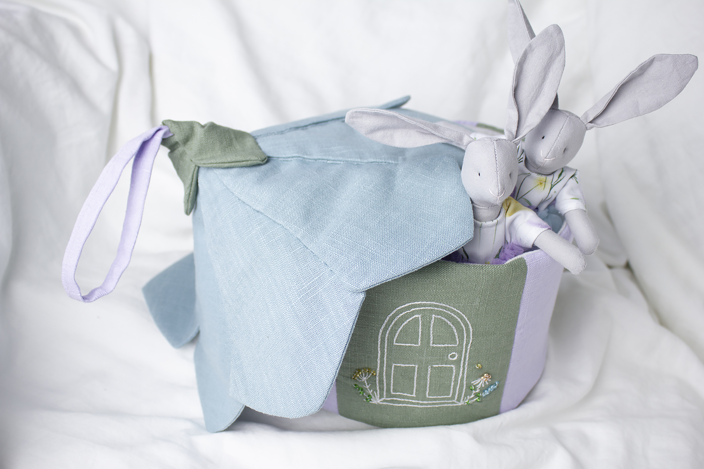 Domček pre Mini zajačiky (fialový) + MINI ZAJKO GRÁTIS