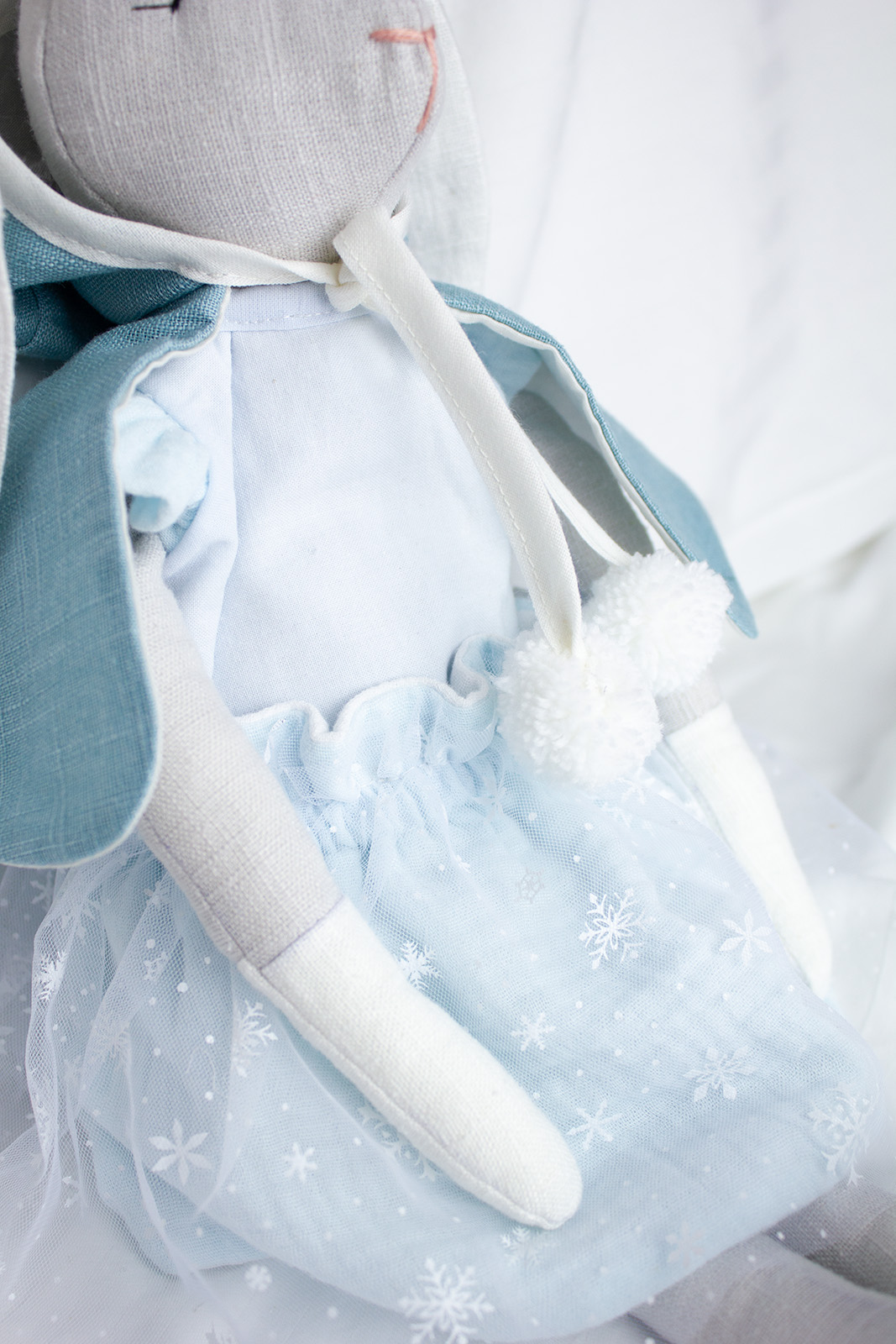 Vianočný ľanový  zajačik