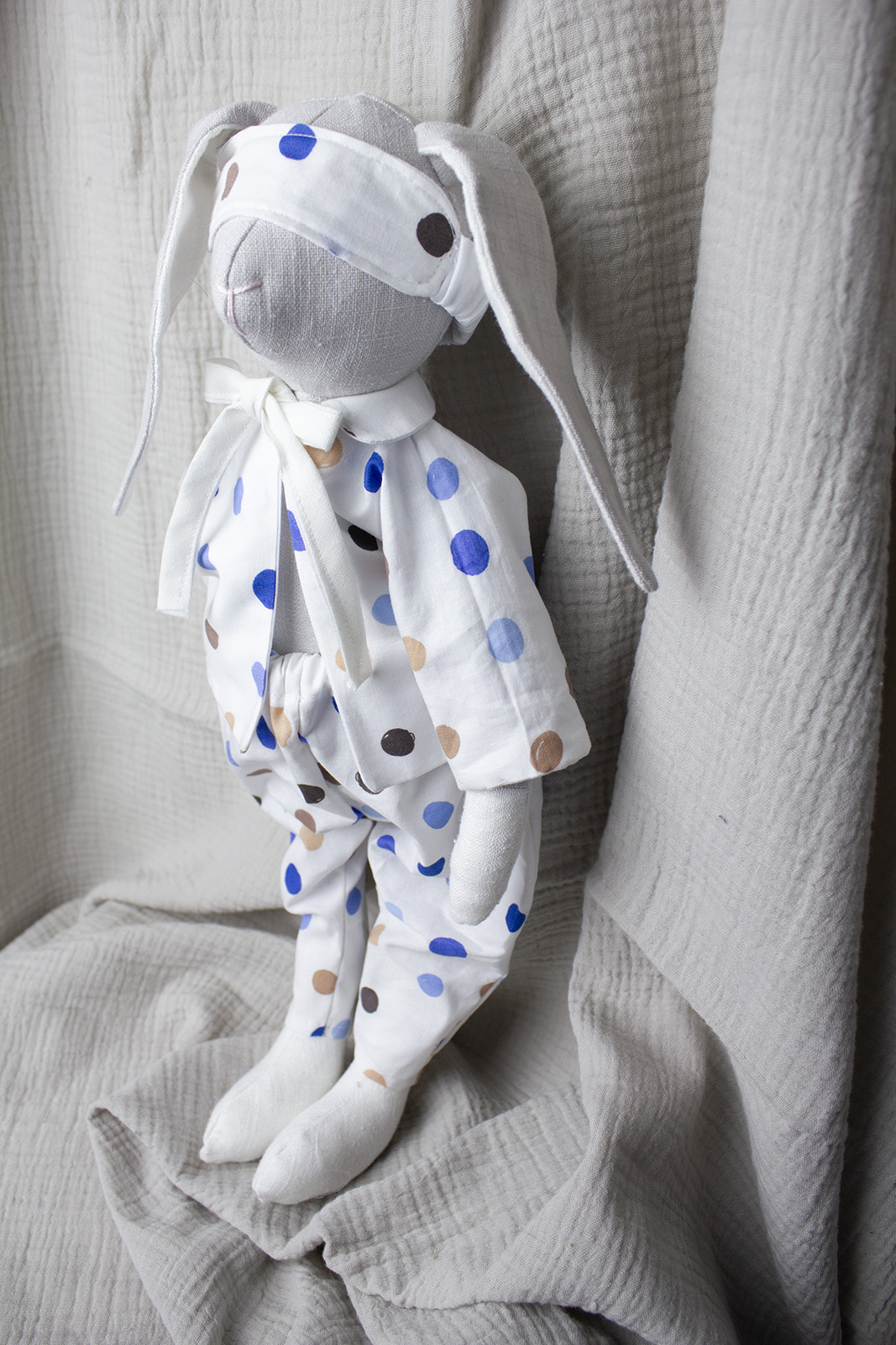 Pyžamko (modro-škoricové bodky)